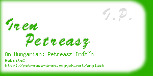 iren petreasz business card